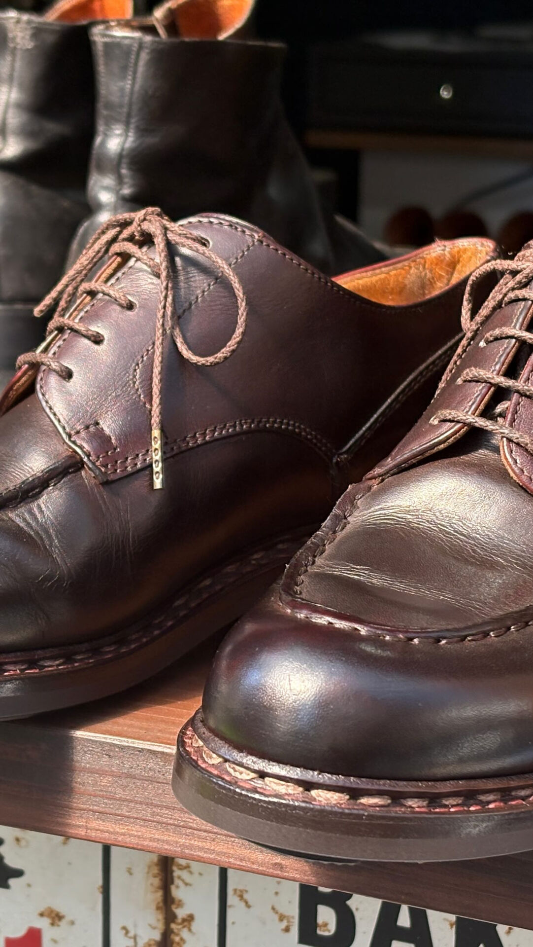 After dyeing the upper leather
